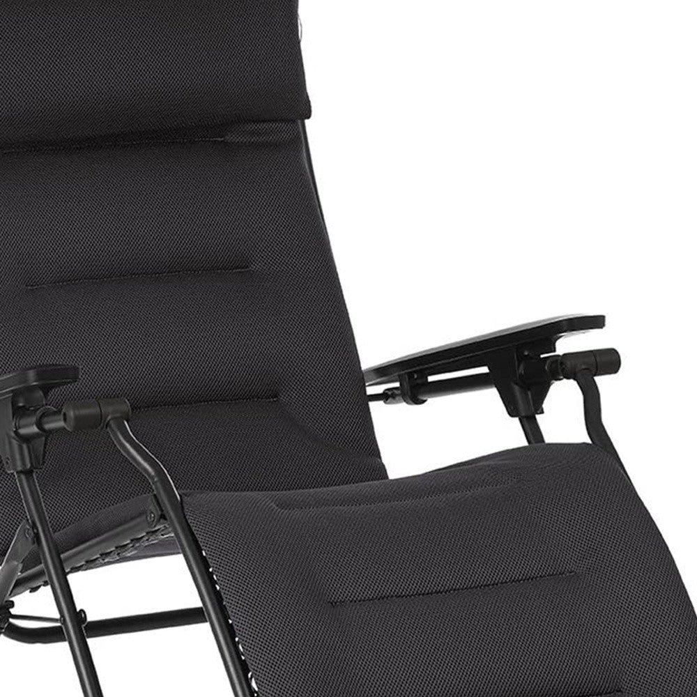 Zero Gravity Recliner - Black Frame - Taupe Fabric