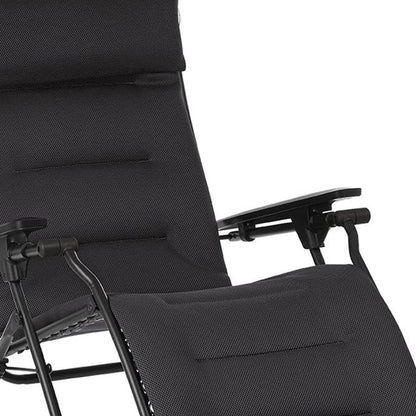 Zero Gravity Recliner - Black Frame - Taupe Fabric