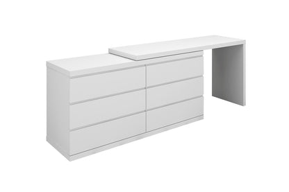 White High Gloss Dresser Extension Piece