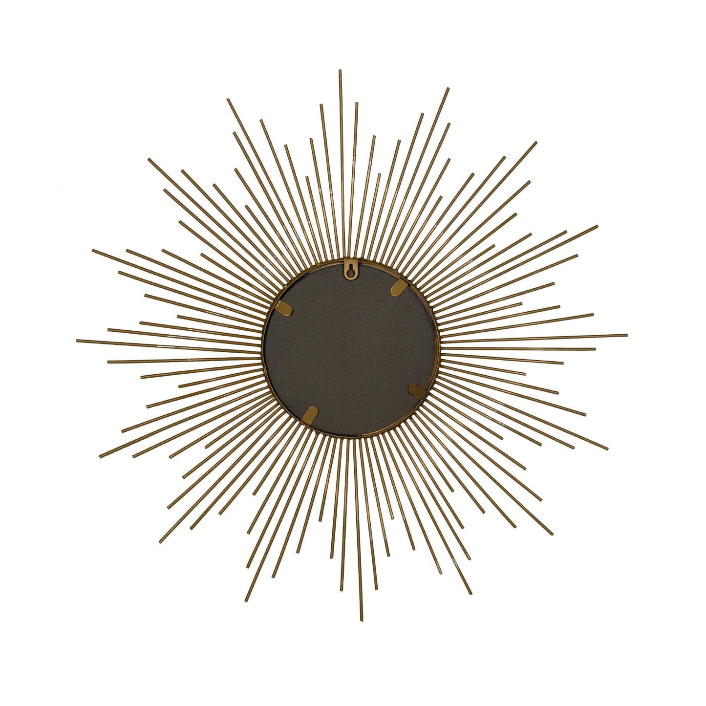 26 Round Gold Metal Sunburst Framed Wall Mirror