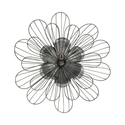 Well-Crafted Galvanized Daisy Metal Wall Decor