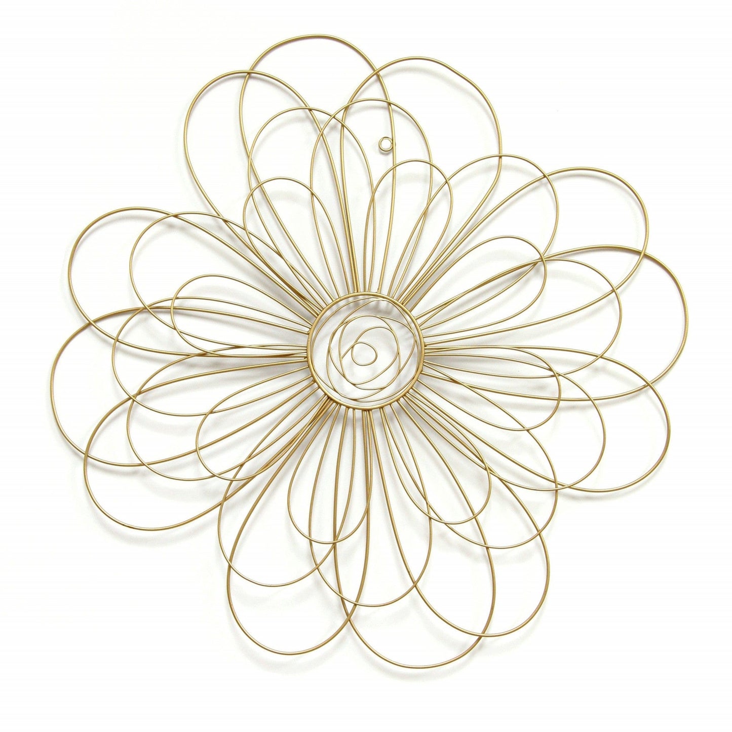 Shimmering Gold Metal Flower Wall Decor