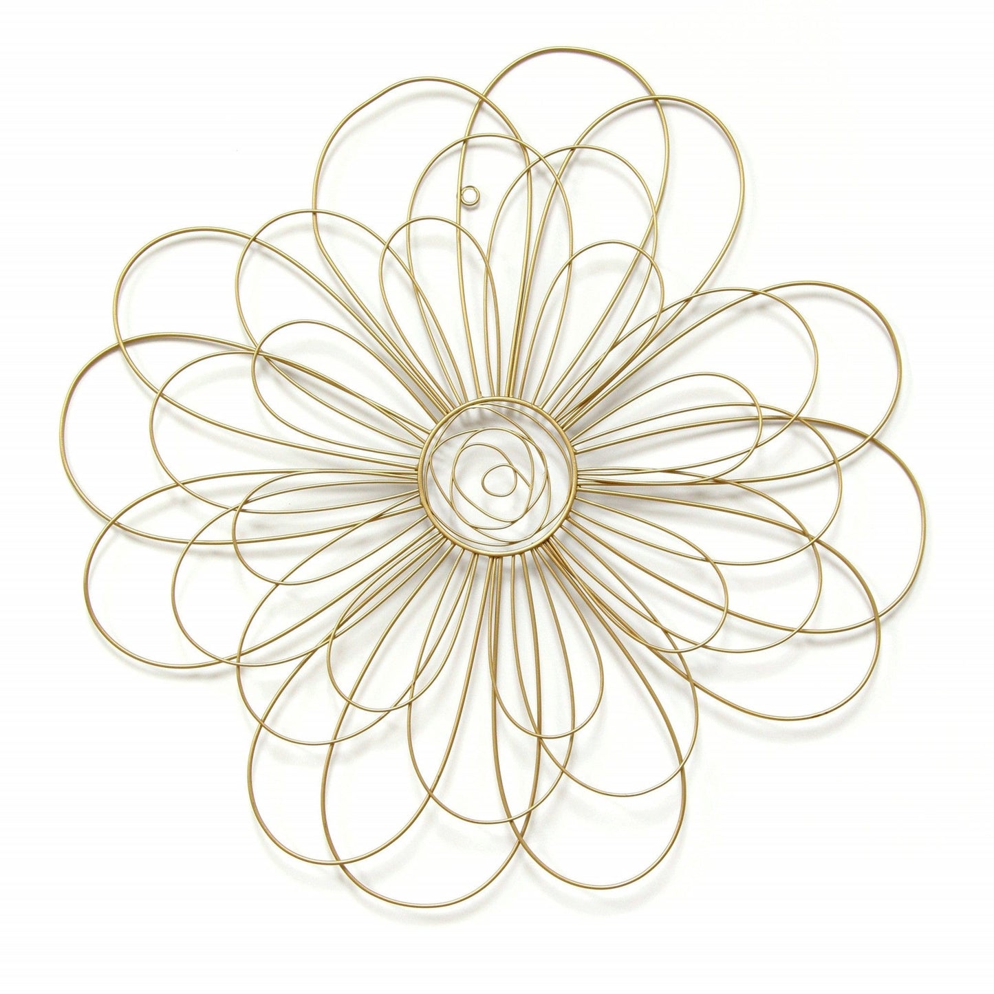 Shimmering Gold Metal Flower Wall Decor