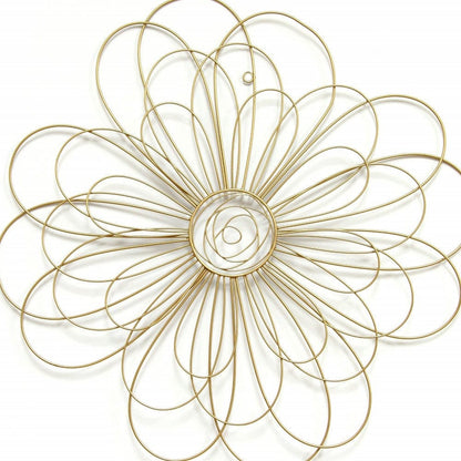 Shimmering Gold Metal Flower Wall Decor