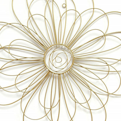 Shimmering Gold Metal Flower Wall Decor