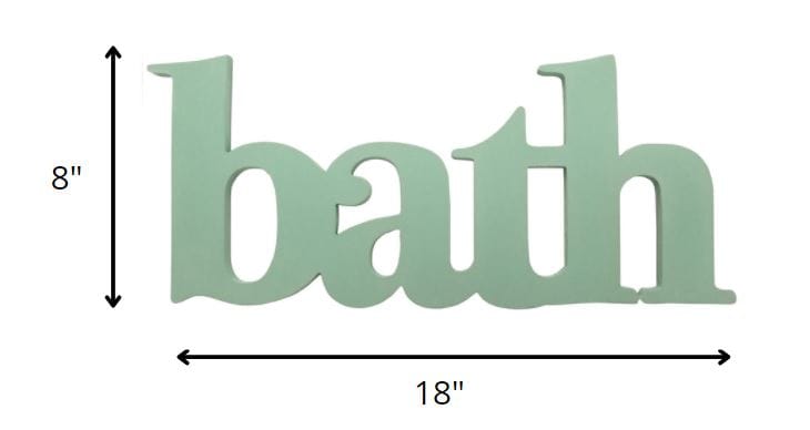 Seafoam Green Bath Word Wall Decor