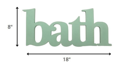 Seafoam Green Bath Word Wall Decor