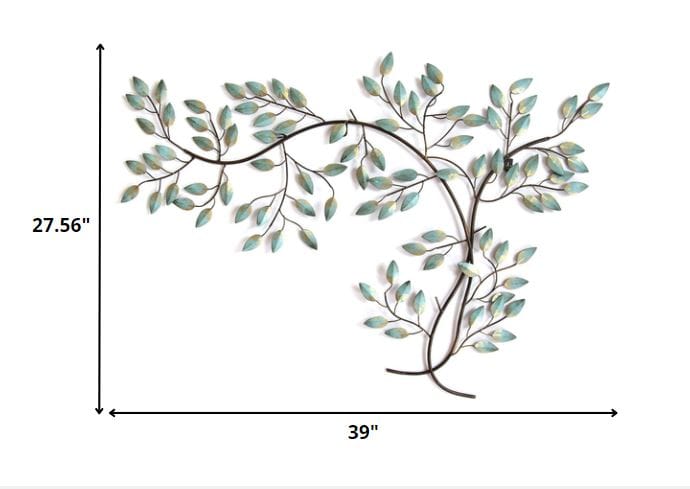 Patina Tree Branch Metal Wall Decor