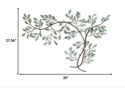 Patina Tree Branch Metal Wall Decor