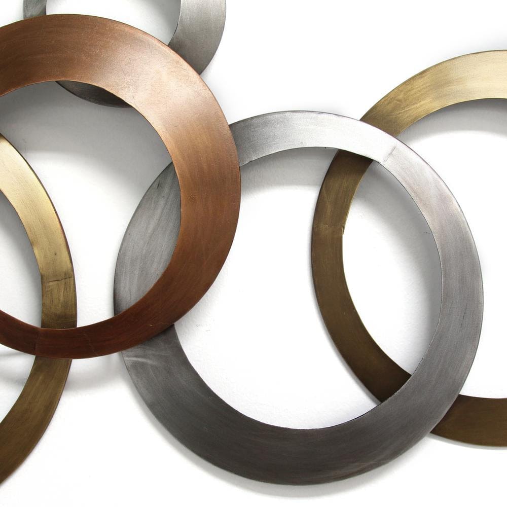 Multi-Metallic Ring Wall Decor