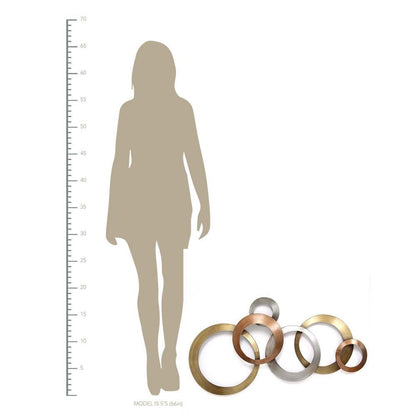 Multi-Metallic Ring Wall Decor