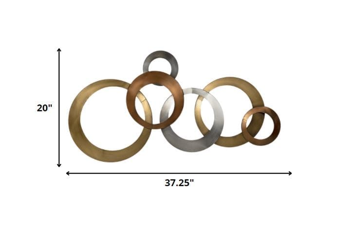 Multi-Metallic Ring Wall Decor