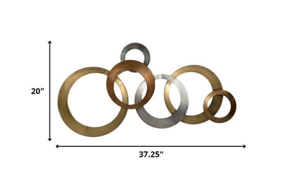 Multi-Metallic Ring Wall Decor