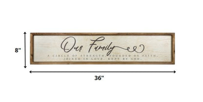 Our Family Wooden And Metal Wall Decor