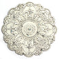 Small White Medallion Distressed Metal Wall Decor