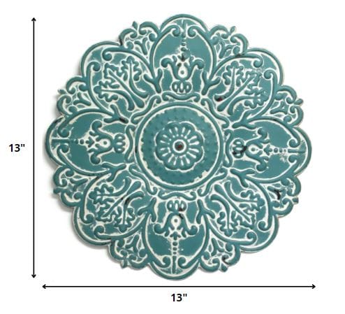 Small Blue Medallion Wall Decor