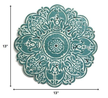 Small Blue Medallion Wall Decor