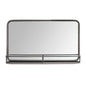 24 Chic Rectangular Gunmetal Framed Mirror With Shelf