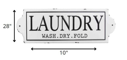 Wash Dry Fold Metal Laundry Wall Decor