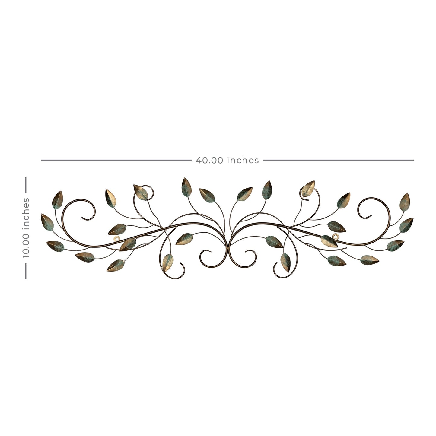 Patina Scroll Metal Leaf Wall Decor