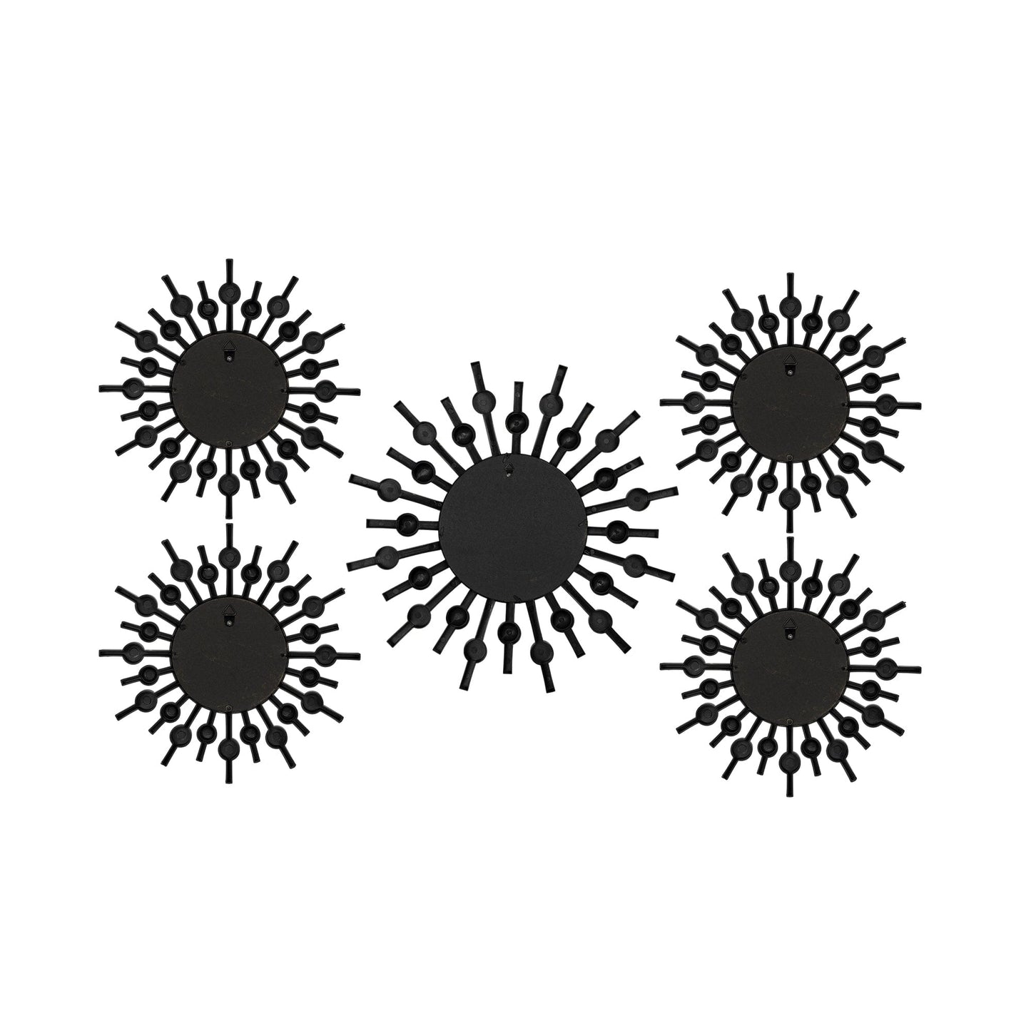 Distressed Bronze Burst Metal Framed Wall Mirror