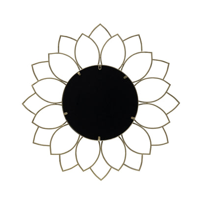 Distressed Antique Bronze Solid Metal Wall Mirror