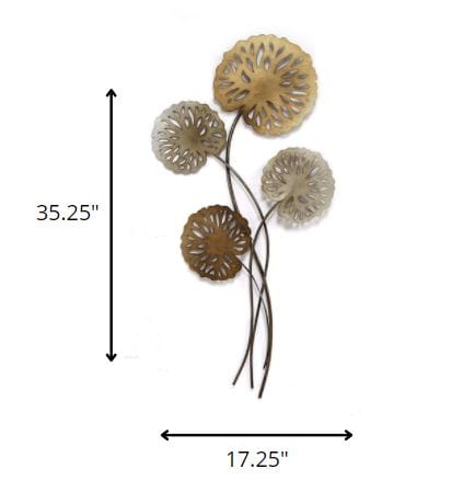 Water Lilies Metal Wall Decor