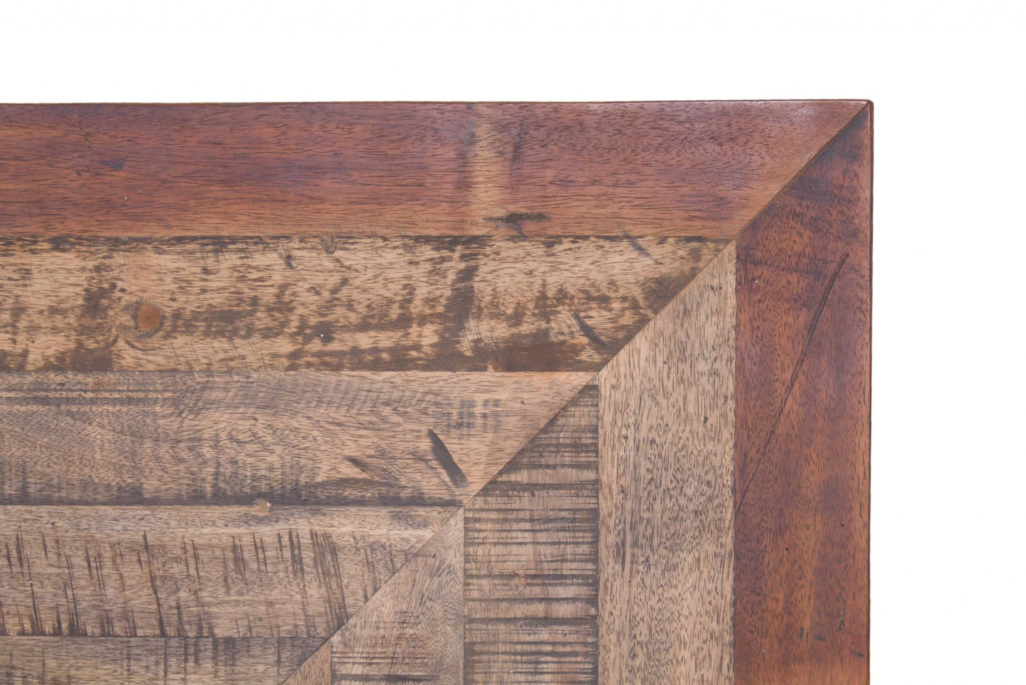 Natural Black 6 Wood 3 Iron Large Dining Table