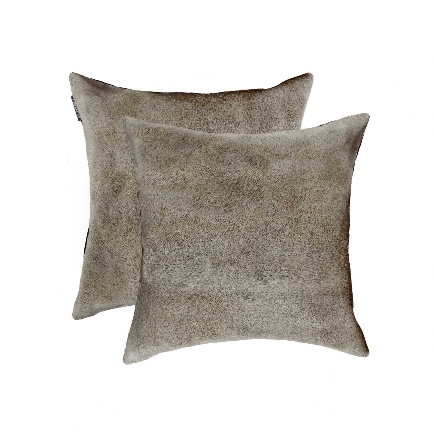 18" X 18" X 5" Tan Cowhide  Pillow 2 Pack