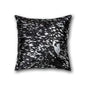 18" X 18" X 5" Black And Silver Torino Kobe Cowhide  Pillow