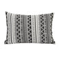 Modern Boho Black And White Stripe Lumbar Accent Pillow