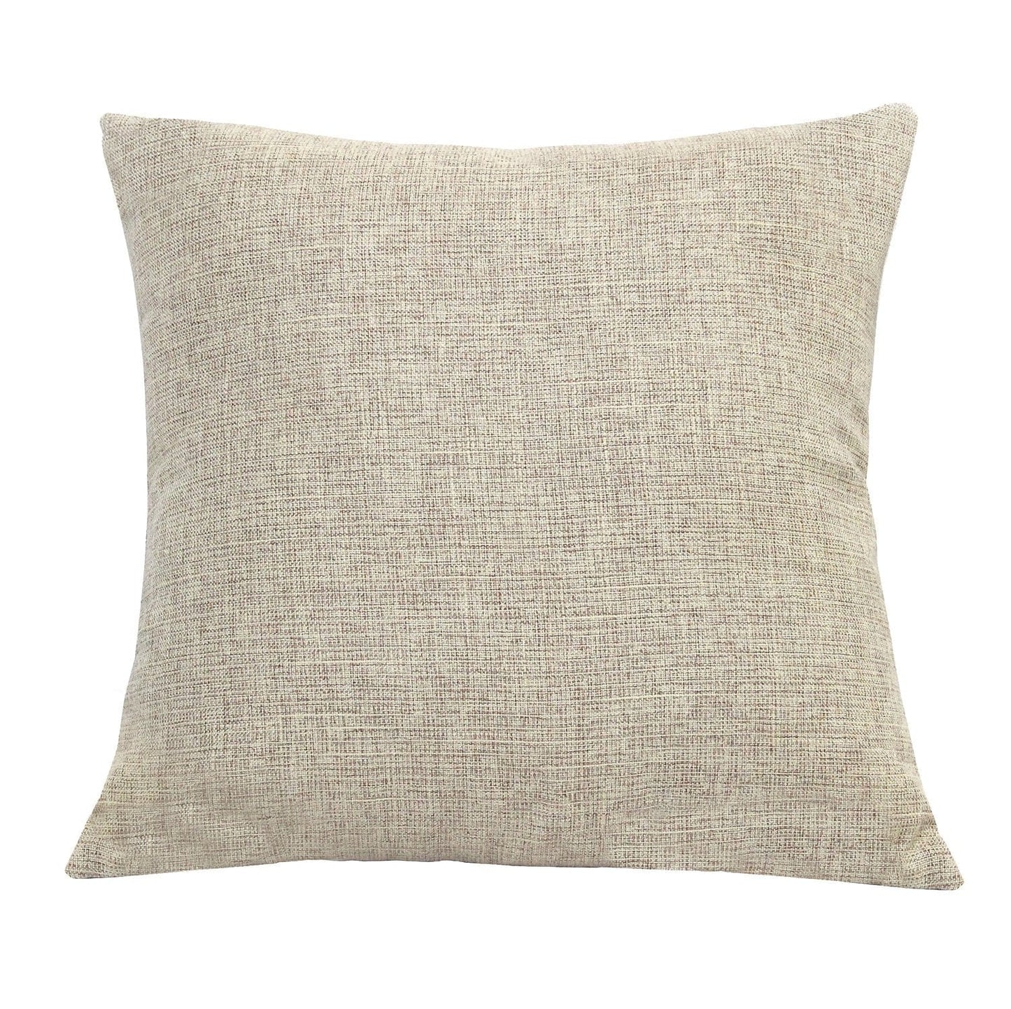 Beige Tweed Square Accent Pillow
