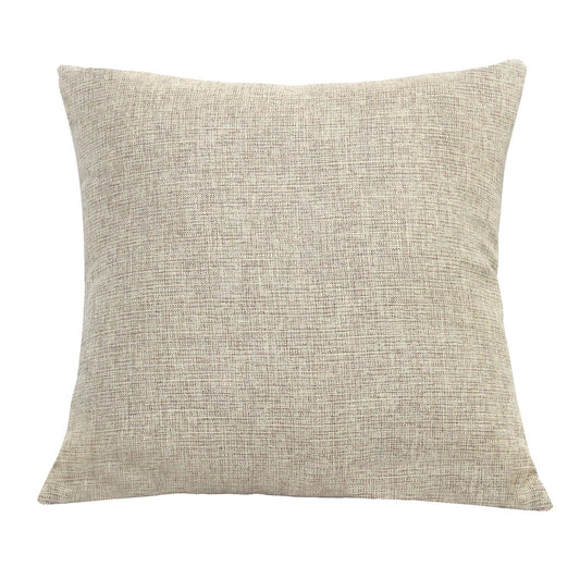 Beige Tweed Square Accent Pillow