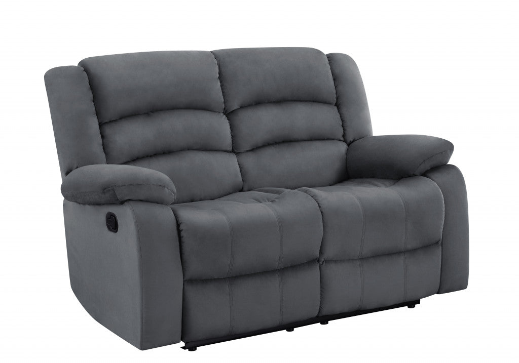40" Contemporary Grey Fabric Sofa