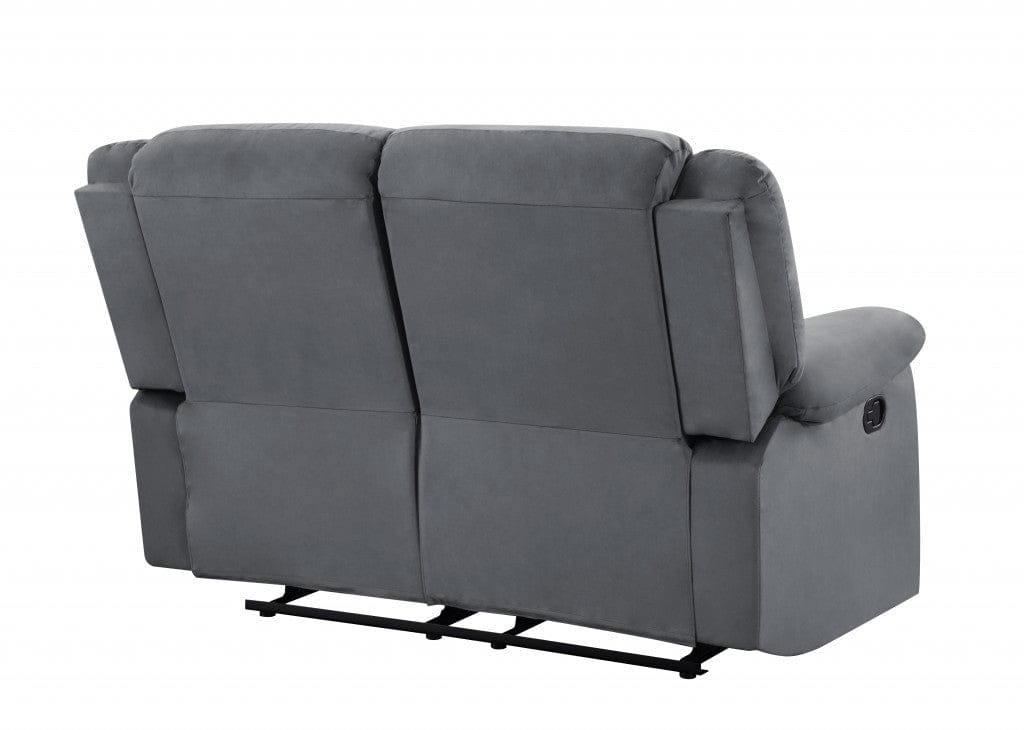 40" Contemporary Grey Fabric Sofa