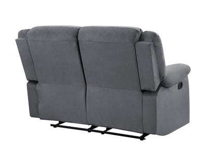 40" Contemporary Grey Fabric Sofa
