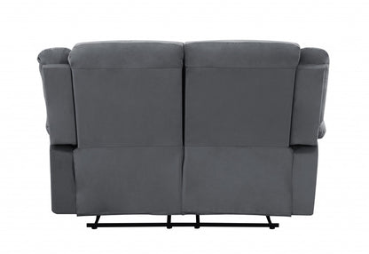 40" Contemporary Grey Fabric Sofa