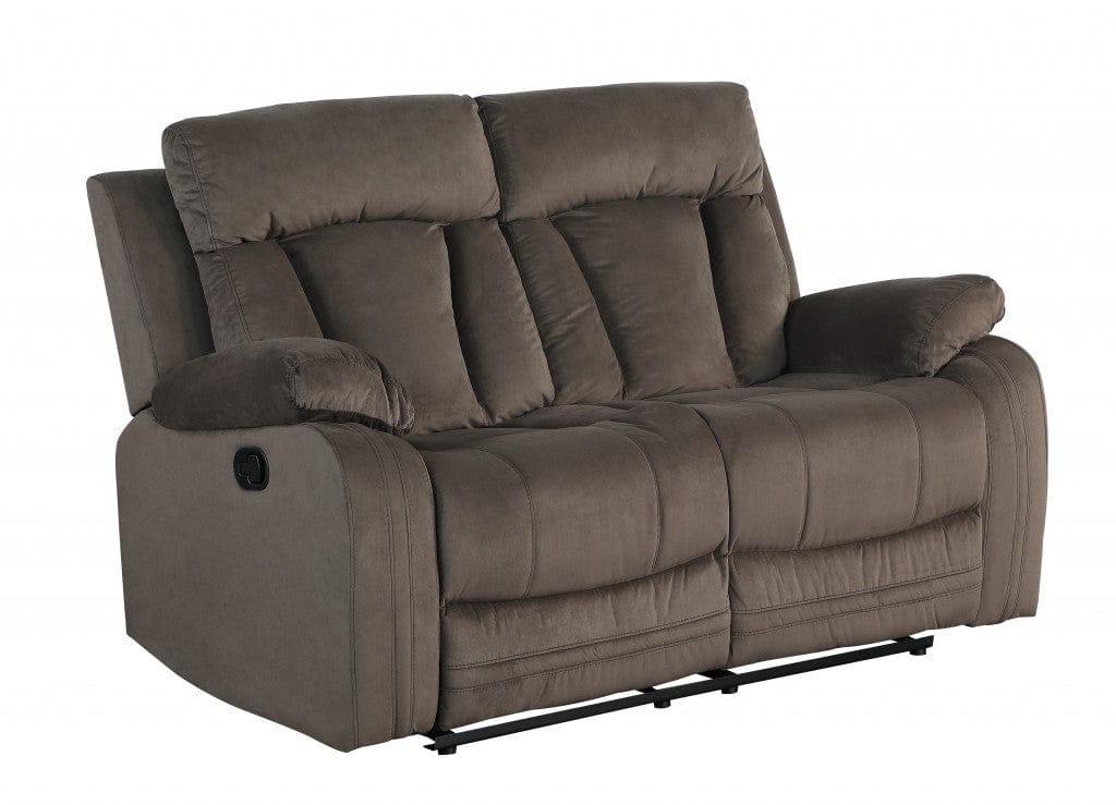 40" Modern Brown Fabric Sofa