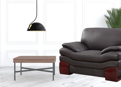 44" Dazzling Brown Leather Chair