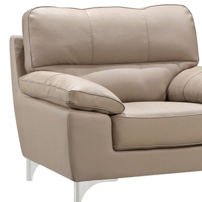 37" Beige Classy Chair