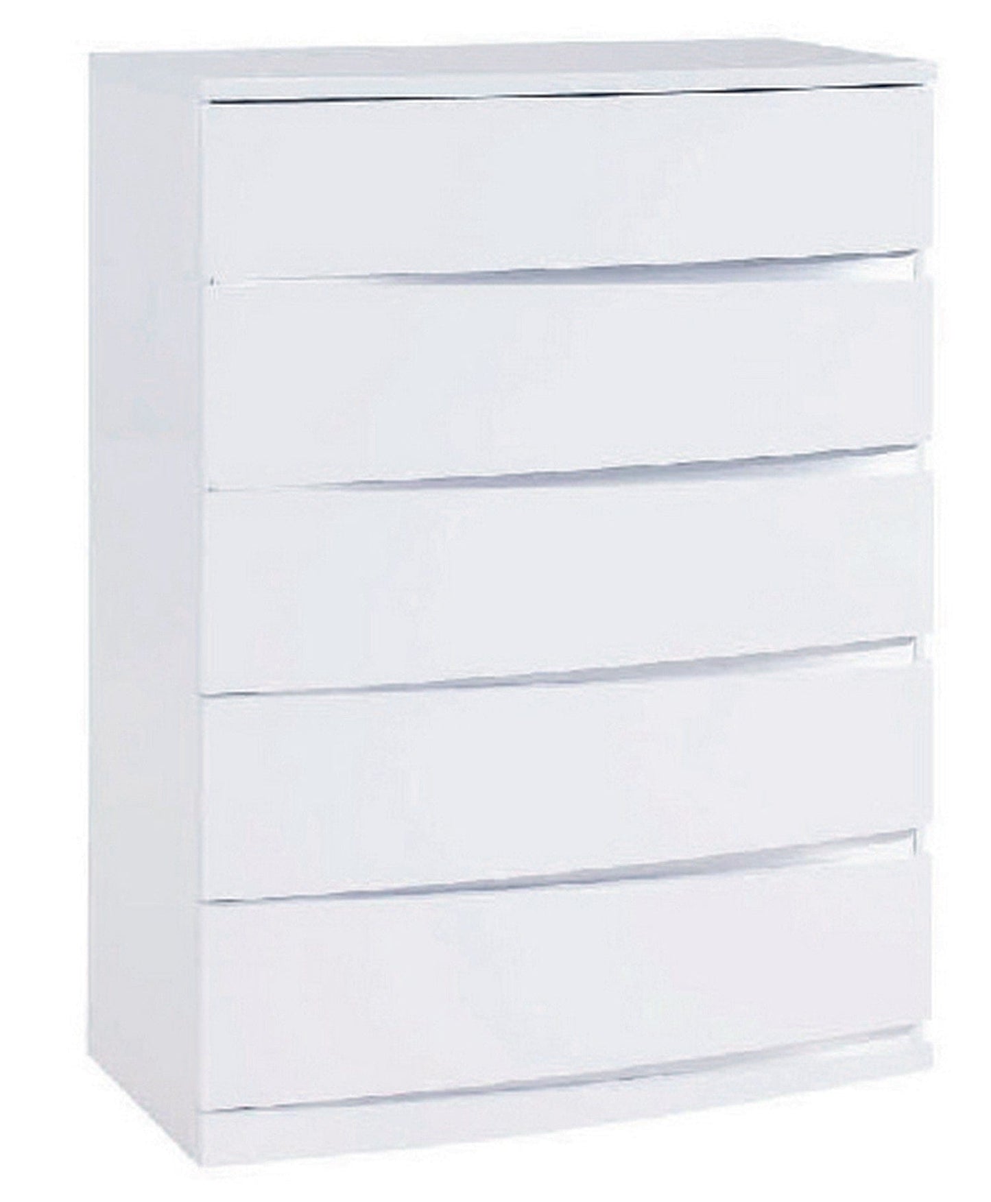 32" Exquisite White High Gloss Dresser