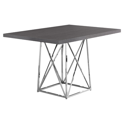 36" X 48" 31" Greywithblack  Reclaimed Wood  Particle Board And Metal  Dining Table