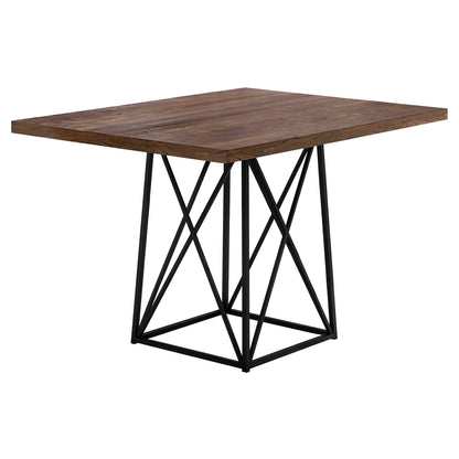36" X 48" 31" Greywithblack  Reclaimed Wood  Particle Board And Metal  Dining Table