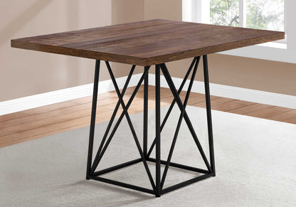 36" X 48" 31" Greywithblack  Reclaimed Wood  Particle Board And Metal  Dining Table