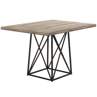36" X 48" 31" Greywithblack  Reclaimed Wood  Particle Board And Metal  Dining Table