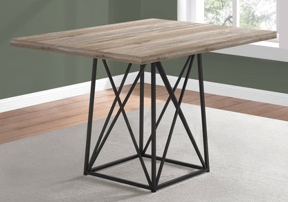 36" X 48" 31" Greywithblack  Reclaimed Wood  Particle Board And Metal  Dining Table