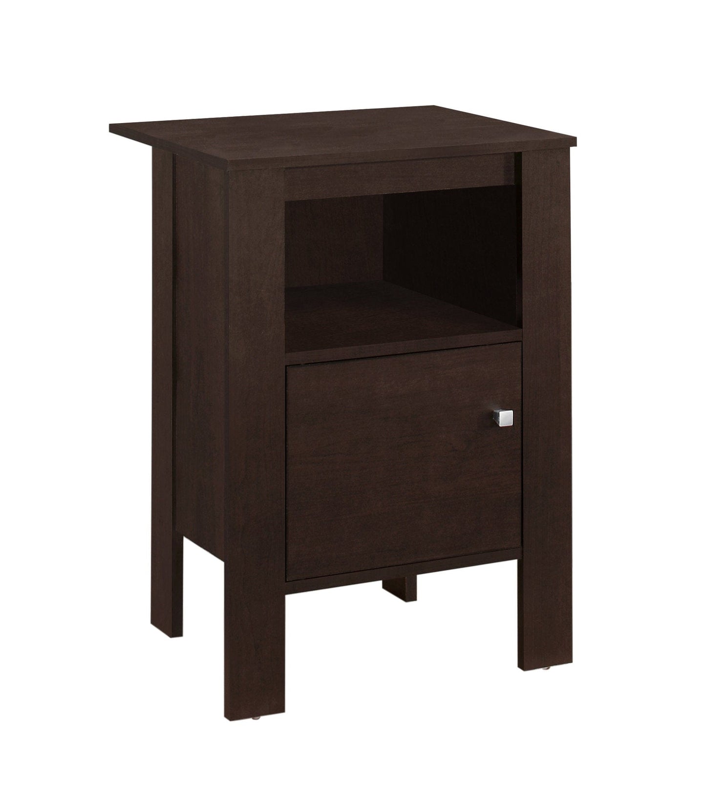 14" X 17.25" X 24.25" Espresso Night Stand With Storage