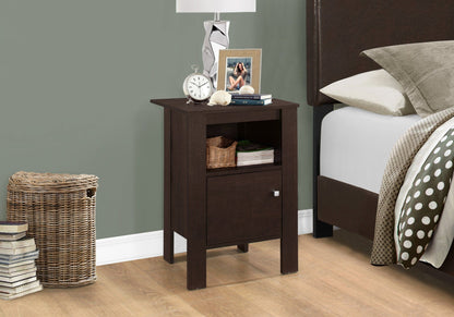 14" X 17.25" X 24.25" Espresso Night Stand With Storage