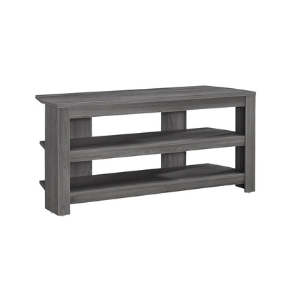 15.5" X 42" X 19.75" Black Grey Particle Board Laminate Tv Stand