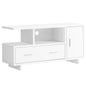 15.5" X 47.25" X 23.75" White Particle Board Hollow Core Tv Stand With Storage